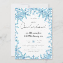Elegant Winter Snowflake Onederland Erster Geburts