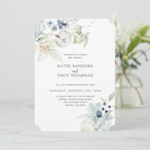 Elegant Winter Wedding Theme Einladungen