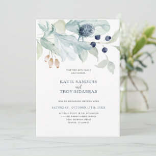 Elegant Winter Wedding Theme Einladungen