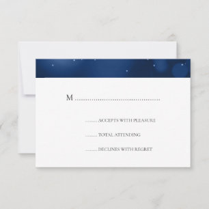 Elegant Winter Wonderland Christmas RSVP Karte