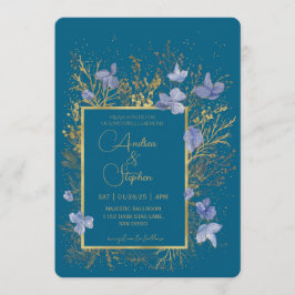 Elegant Wintry Foliage Winter Wedding Einladung