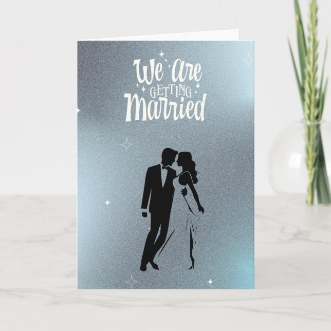 Elegant, wir bekommen eine Verheiratungskarte, Karte (Vorderseite)