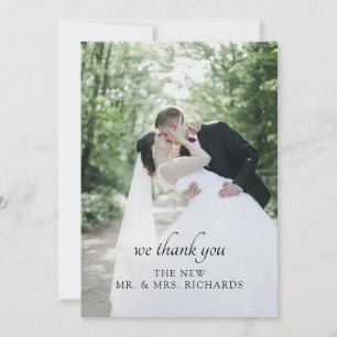 Elegant Wir danken Ihnen Wedding Couple Custom Fot Dankeskarte
