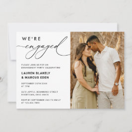 Elegant Wir sind eine Verlobte Foto-Engagement-Par Einladung