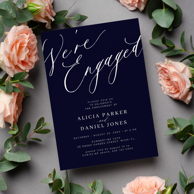 Elegant Wir sind Verlobte Begegnungsfeier Einladung (Von Creator hochgeladen)