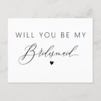 elegant wirst du meine Bridesmädchenkarte sein