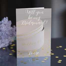 Elegant wirst du meine Bridesmaid-Karte sein Einladung