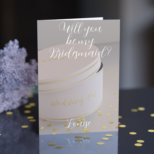 Elegant wirst du meine Bridesmaid-Karte sein Einladung (A pretty Bridesmaid Proposal card. Just add your name and message.She'll say yes!)