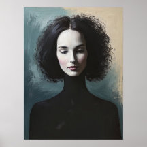 Elegant Woman Portrait Modern Art