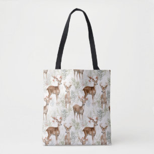 Elegant Woodland Deer Tote Bag - naturbelassen Ins Tasche
