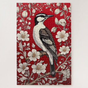 Elegant Woodpecker Floral William Morris Inspirier