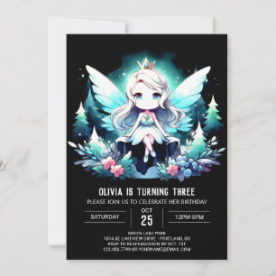 Elegant Woods Fairy Birthday Einladung