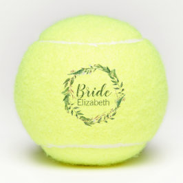 Elegant Wreath Bride Custom Wedding Party Gift Tennisbälle