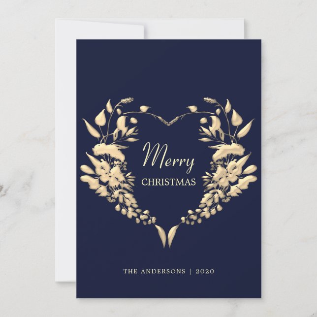 Elegant Wreath Frohe Weihnachten (Vorderseite)