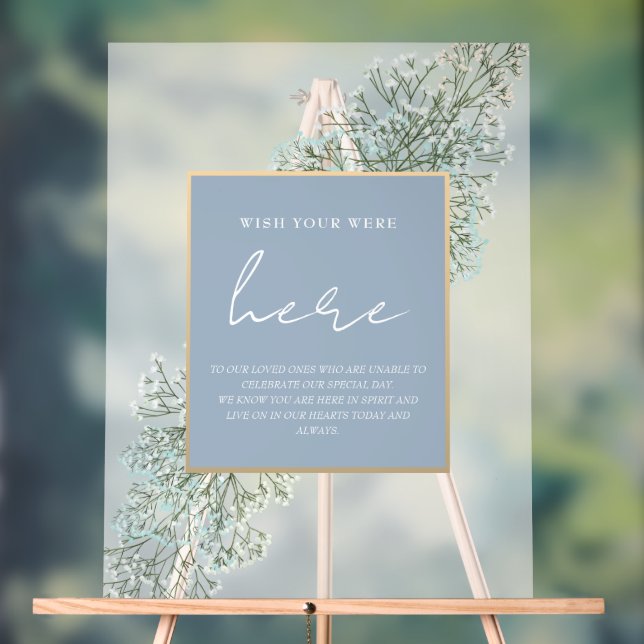 Elegant wünscht, Sie wären hier Acrylschild (Neutral)