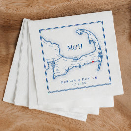 Elegant Wychmere Beach Club Wedding Serviette