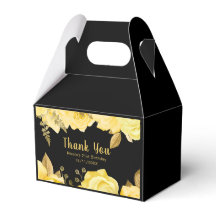 Elegant Yellow and Gold Flowers Birthday Party