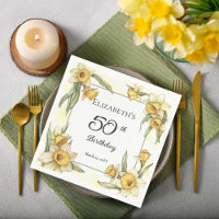 Elegant Yellow Daffodils Floral 50. Geburtstag