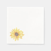 Elegant Yellow Floral Sunflower Baby Shower