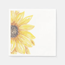 Elegant Yellow Floral Sunflower Baby Shower