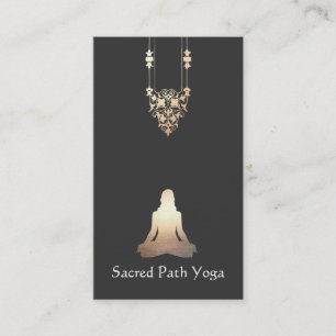 Elégant Yoga méditation Pose Carte de visite
