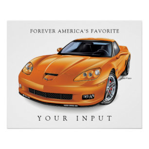 ELEGANT Z06 ZEICHNEND POSTER