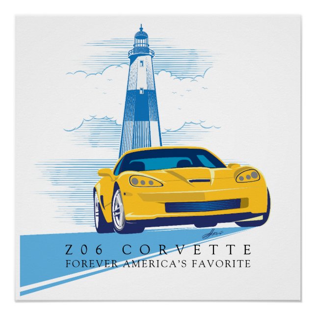 ELEGANT Z-06 VETTE ILLUSTRATION POSTER (Vorderseite)