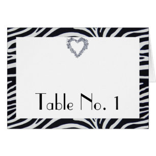 Elegant Zebra Stripe Tischnummer