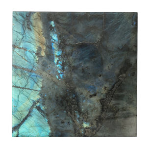 Elegant Zen Aquamarine Gemstone Print Fliese