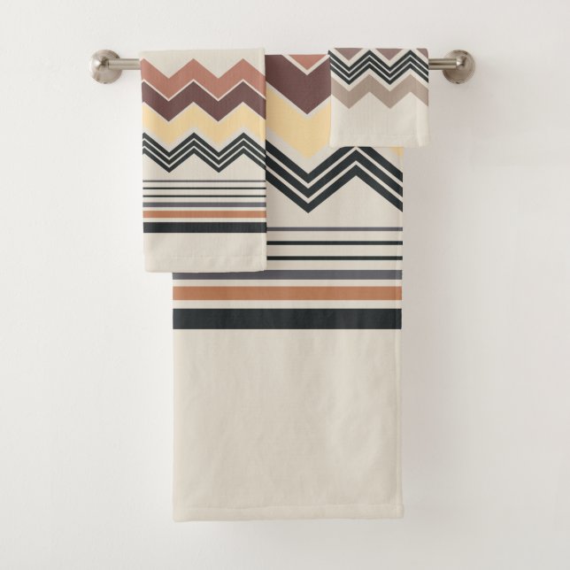 Elegant Zig Zag Badhandtuch Set (Insitu)