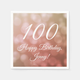 Elegant zum 100. Geburtstag Napkins für sie in Ros Serviette