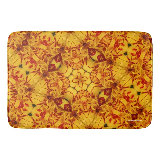 Elegant Zwei-Tone Rotes Gold Monsella Badematte (Vorderseite)