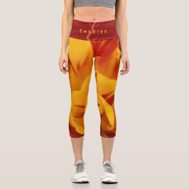 Elegant Zwei-Tone Rotes Gold Monsella Capri Leggings