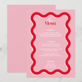 Elegante 12x18" Menü "Karten mit Hochzeitstisch" F Menükarte