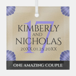 Elegante 17. Muscheln Hochzeitstag Ornament Aus Glas