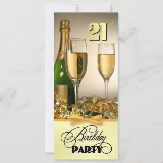 Elegante 21. Geburtstag-Party Einladungen