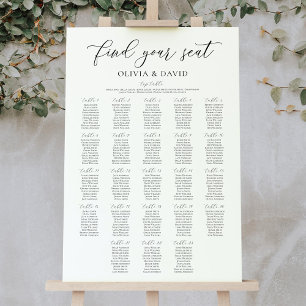 Elegante 23 Tische Finden Sie Ihren Platz Sitzplan Poster