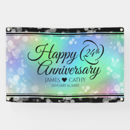 Elegante 24. Opal Wedding Anniversary Celebration Banner
