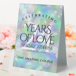 Elegante 24. Opal Wedding Anniversary Celebration Tischaufsteller