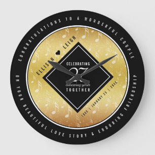Elegante 27. Hochzeitsfeier Große Wanduhr