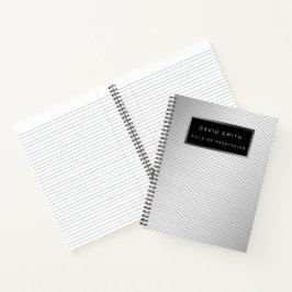 Elegante 2in1 Luxury Silver Metal Business Card & Notizbuch