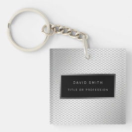Elegante 2in1 Luxury Silver Metal Business Card & Schlüsselanhänger