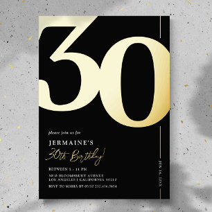 Élégante 30e anniversaire Foil Invitation