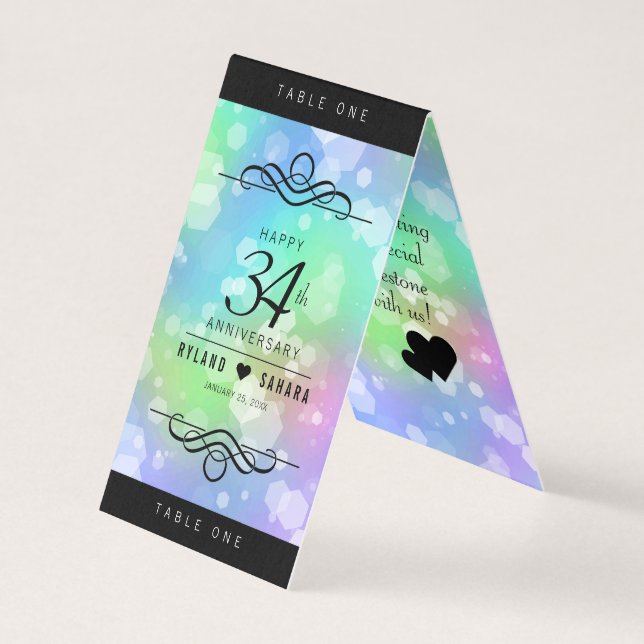 Élégante 34e anniversaire du Mariage Opal (Front)