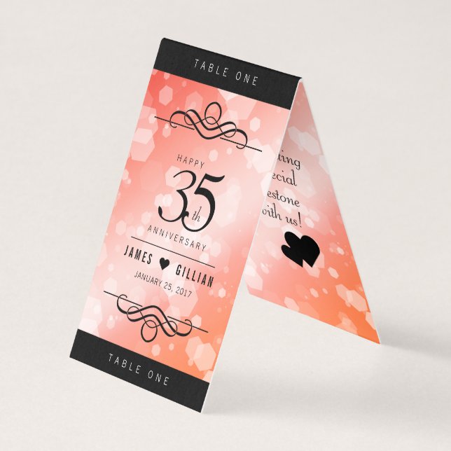 Elégante 35ème anniversaire de Mariage de corail (Front)