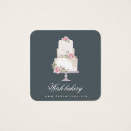 elegante 3-Tier-Kuchen-Visitenkarte