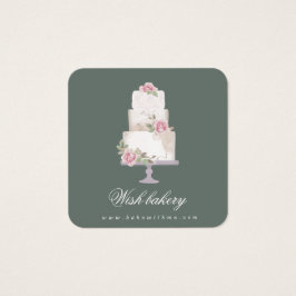 elegante 3-Tier-Kuchen-Visitenkarte