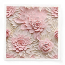 Elegante 3D Floral Relief