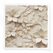 Elegante 3D Floral Relief