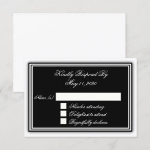 Elegante 3D-RSVP-Karte Einladung